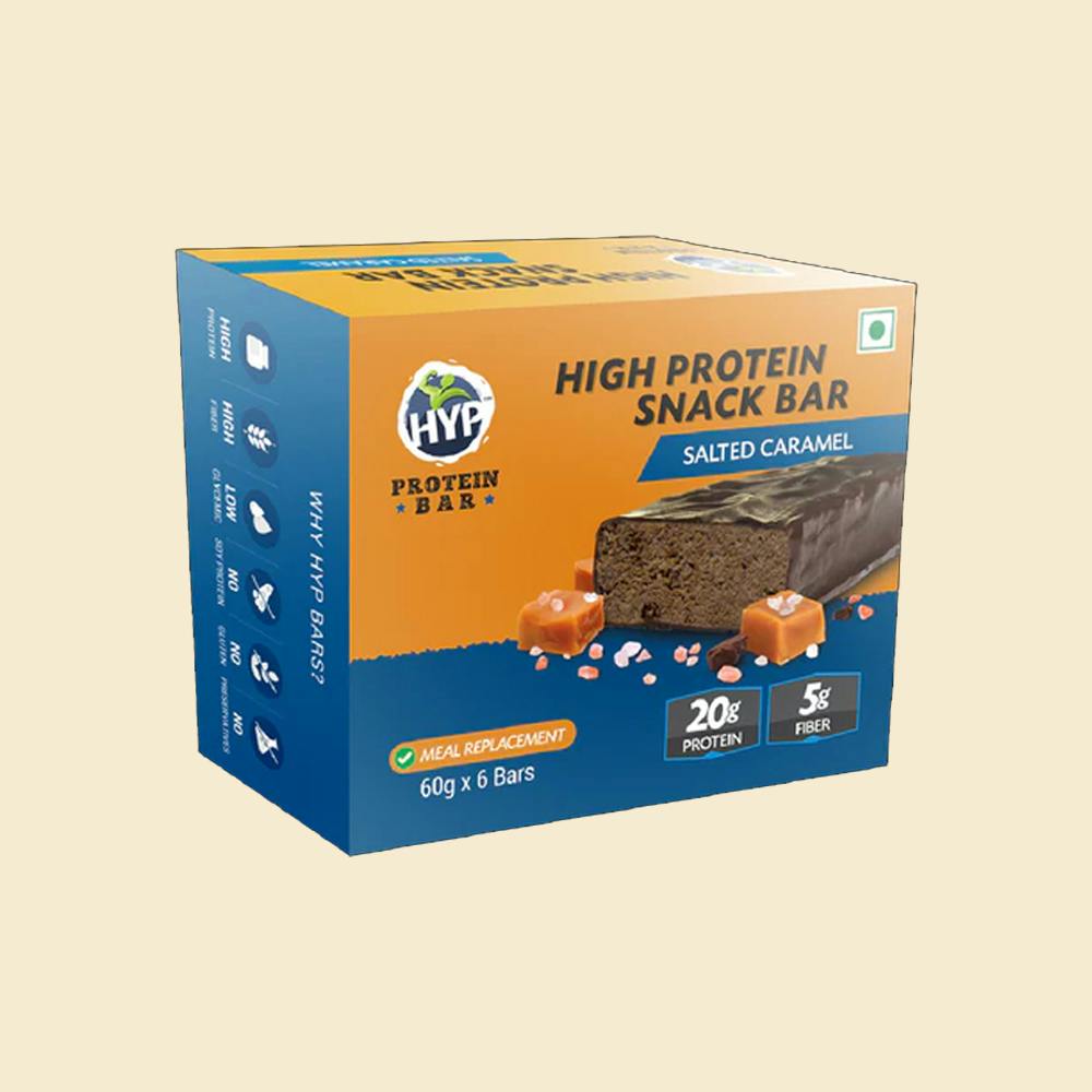 HYP Whey Protein Bar Pack of 6 (60g x 6) - Salted Caramel