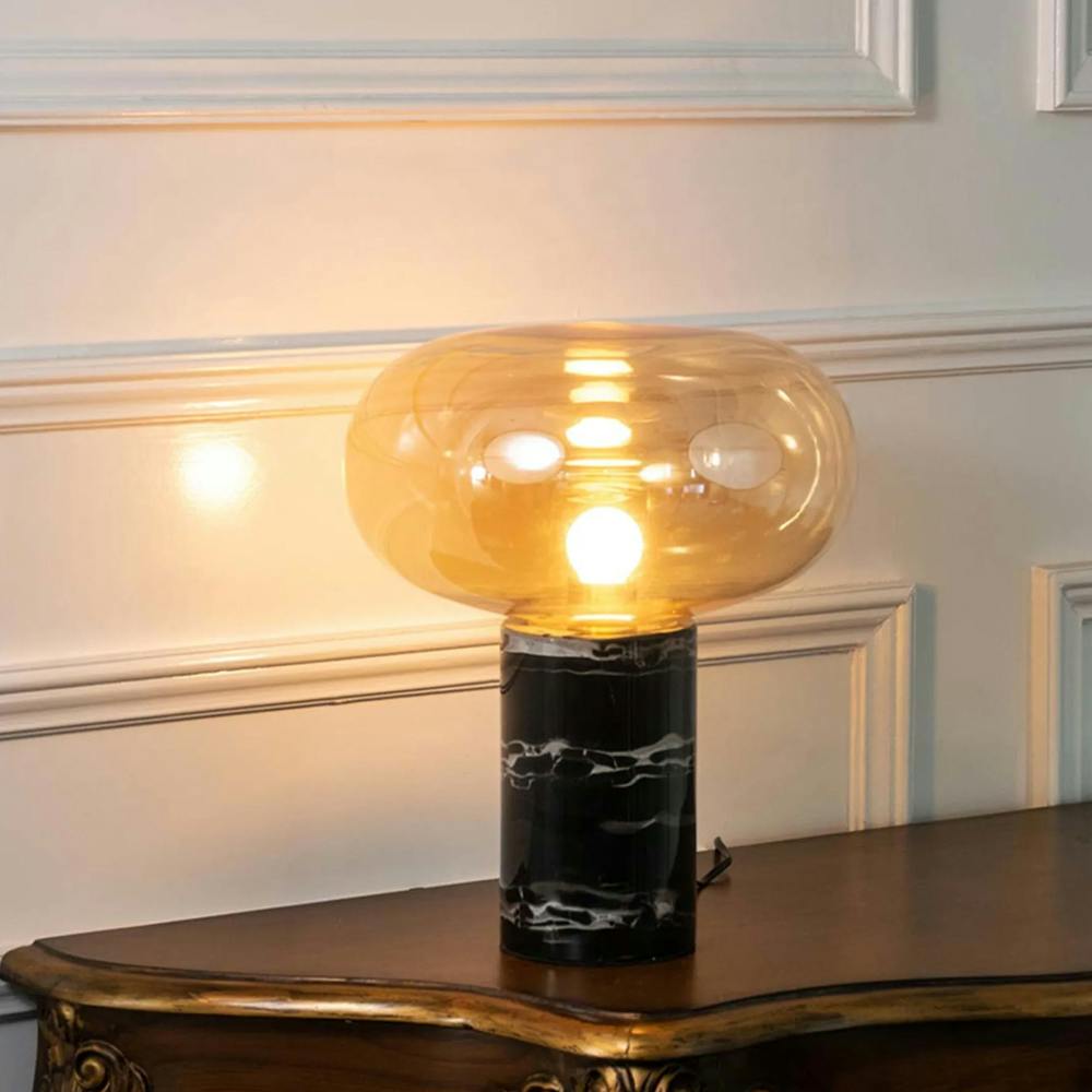 Nefol Black Marble Table Lamp