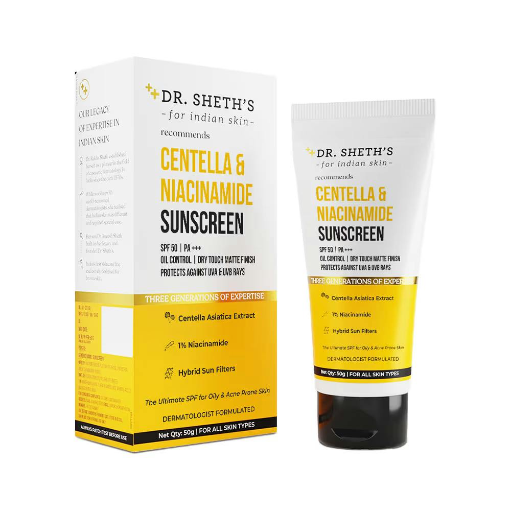 Dr. Sheth's Centella & Niacinamide Oil & Acne Control Sunscreen (50 g)