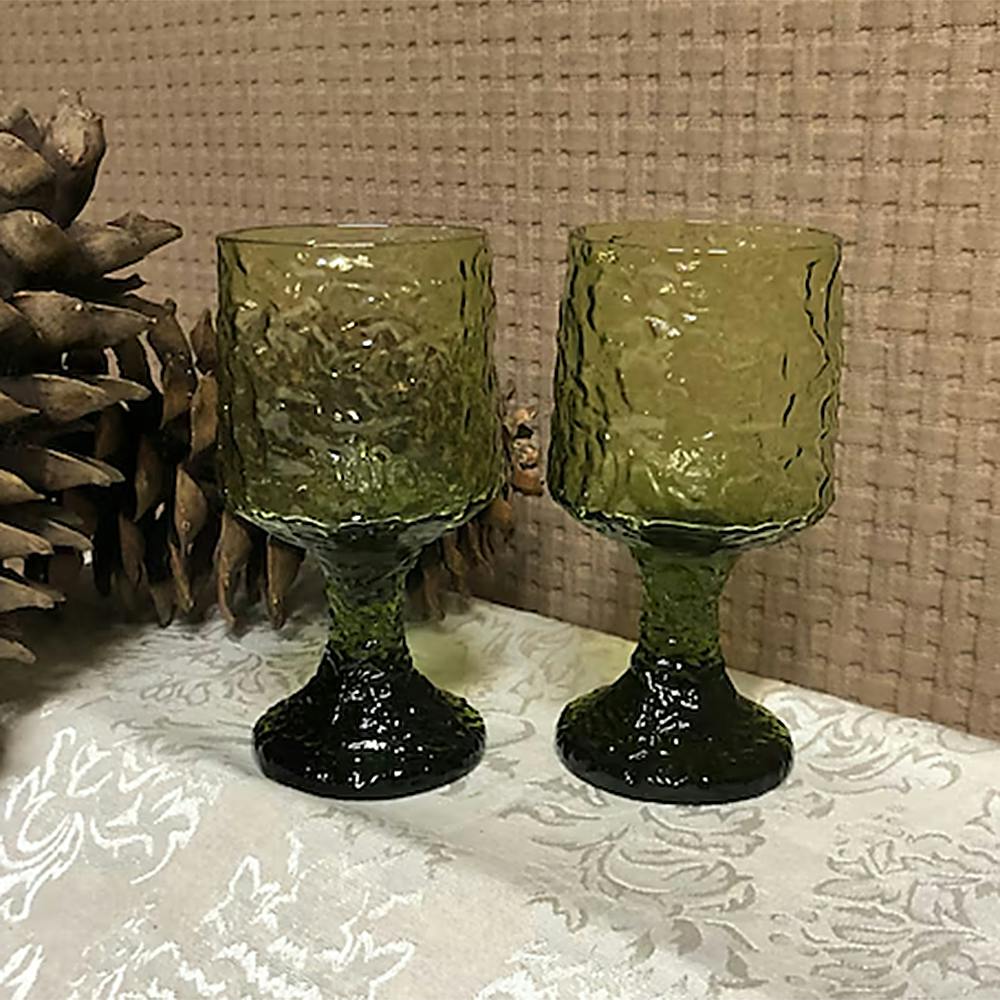 Lenox Green Textured Crystal Stemware