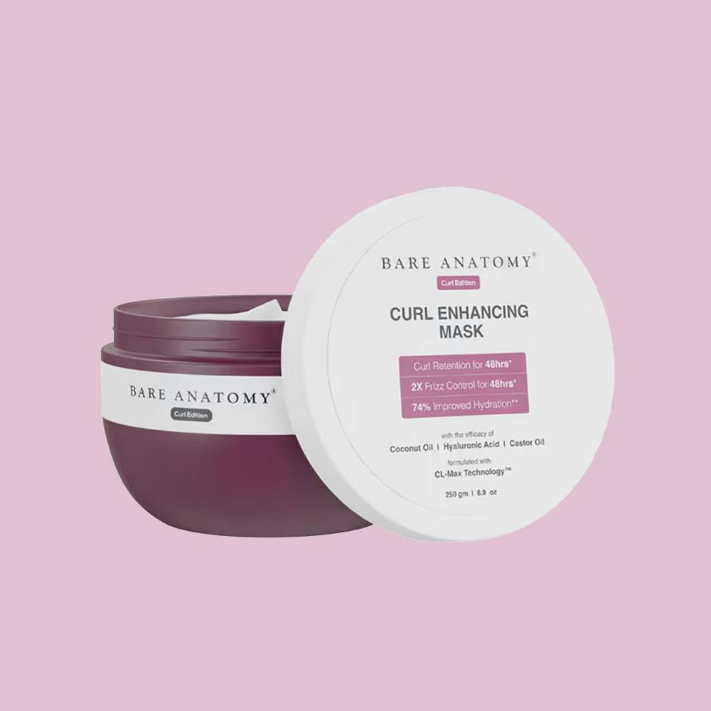 Bare Anatomy Curl Enhancing Hair Mask Coconut Oil & Castor Oil Hair Mask for Dry & Frizzy Hair