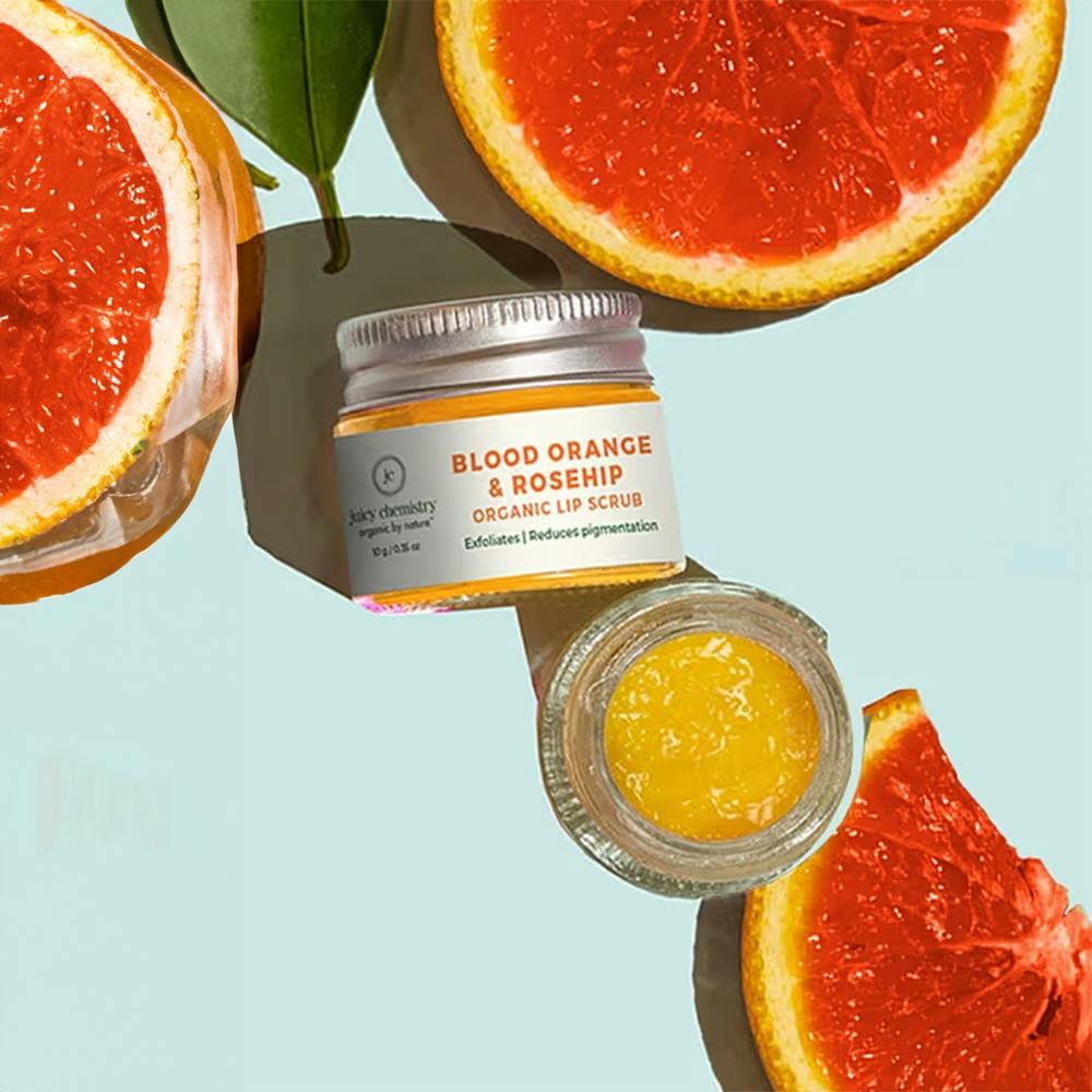 Juicy Chemistry Blood Orange & Rosehip Organic Lip Scrub