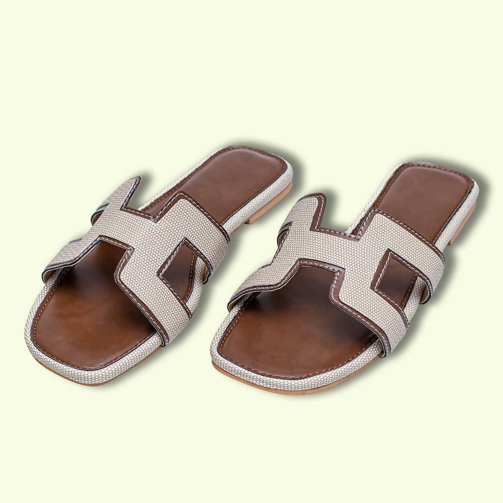 H Style Flats Brown