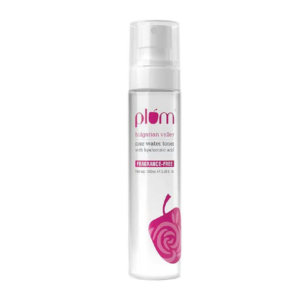 Plum Bulgarian Valley Rose Water Alcohol-Free Spray Toner With Hyaluronic Acid, Hydrates & Refreshes