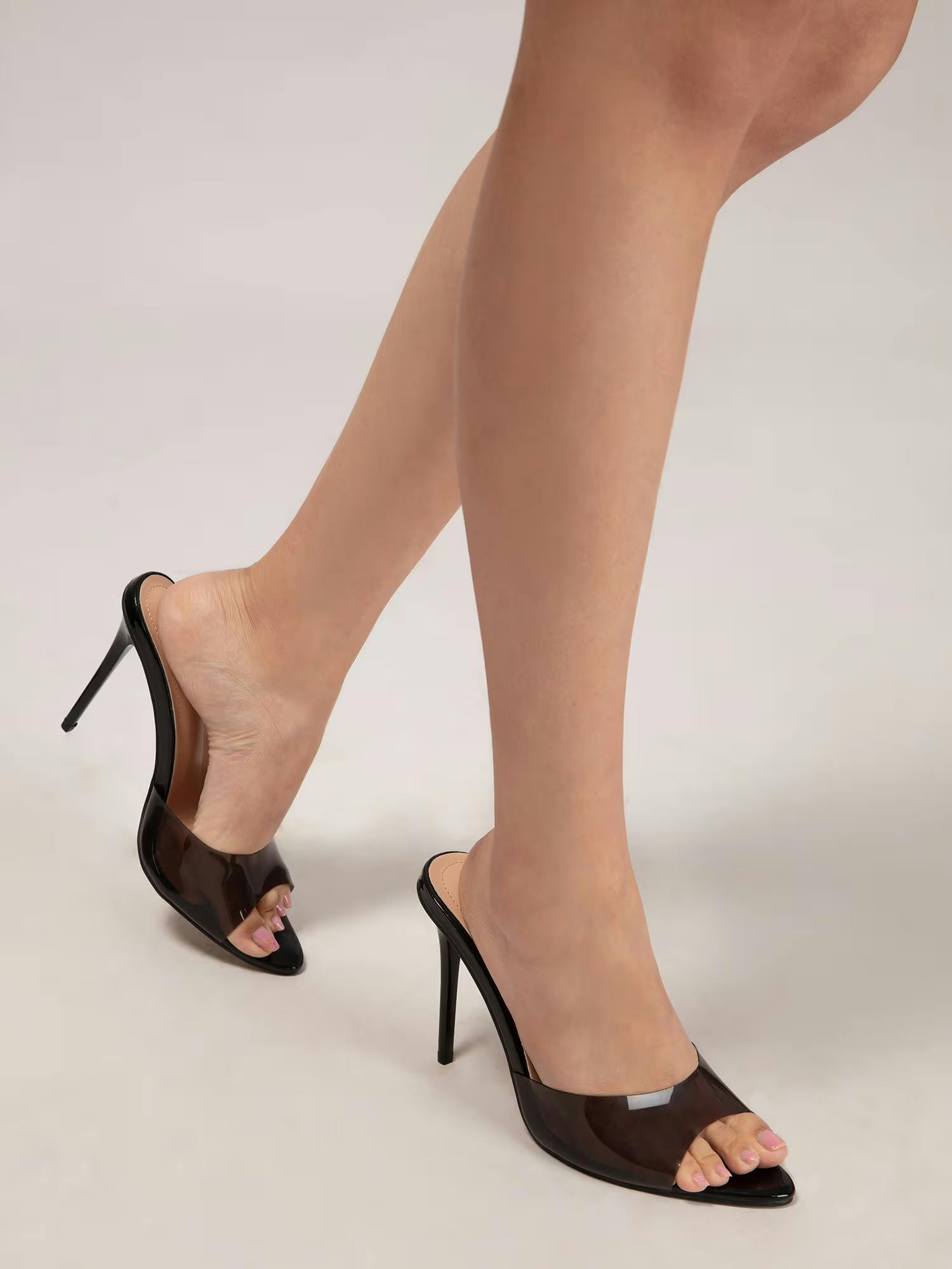 Black Pointed Toe Stilettos