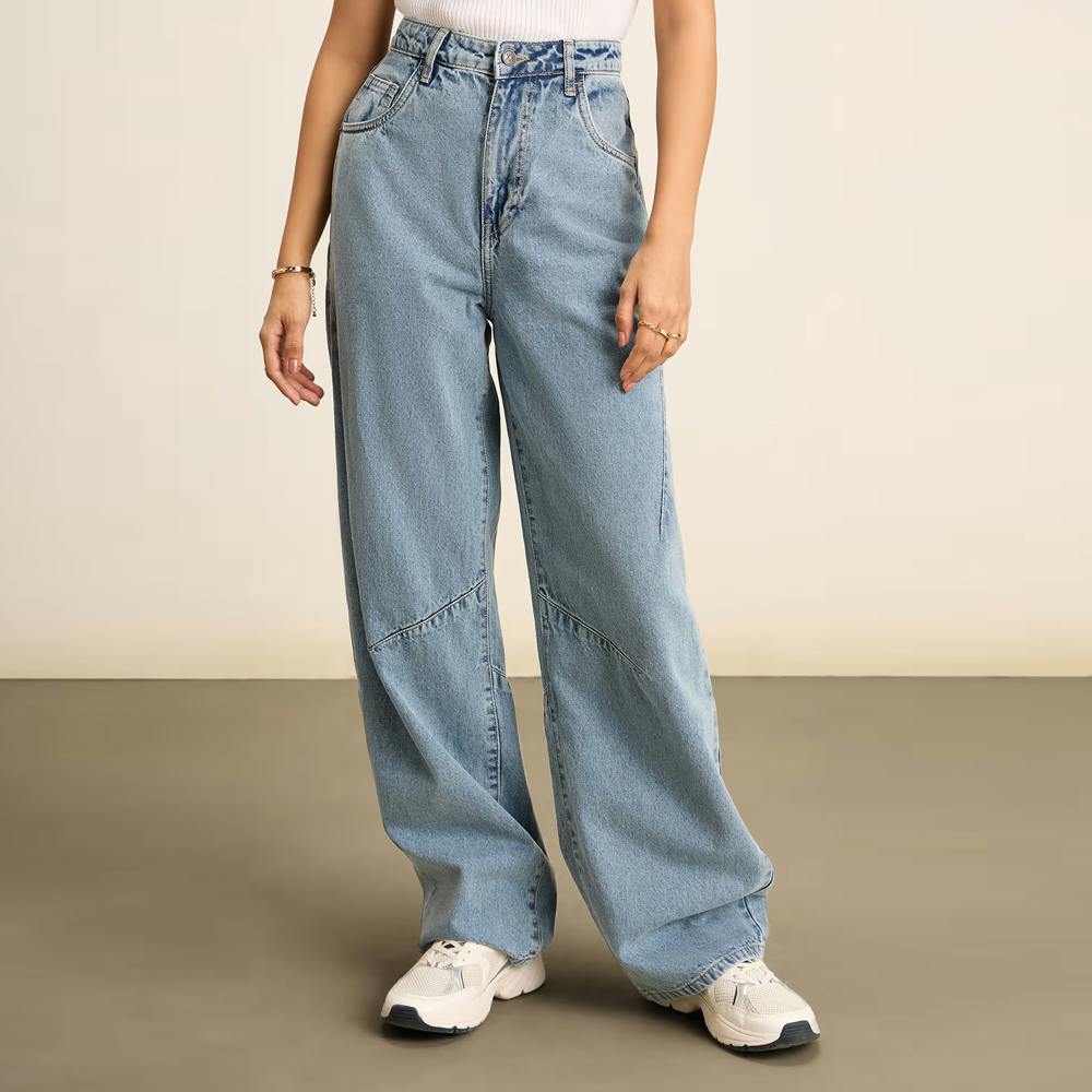 High Waist Baggy Wide Leg Denims