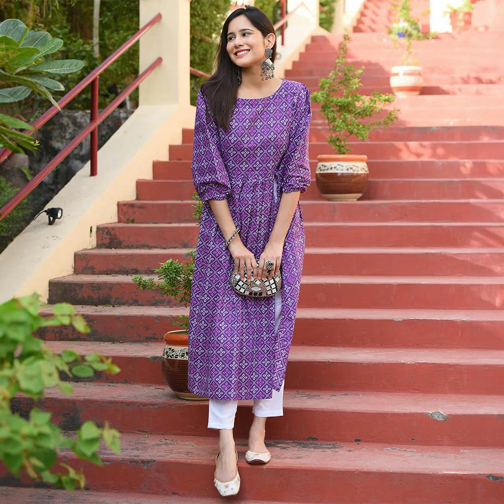 Dress type kurti best sale