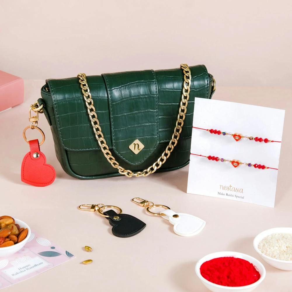 Uber Chic Fashionista Rakhi Gift Set