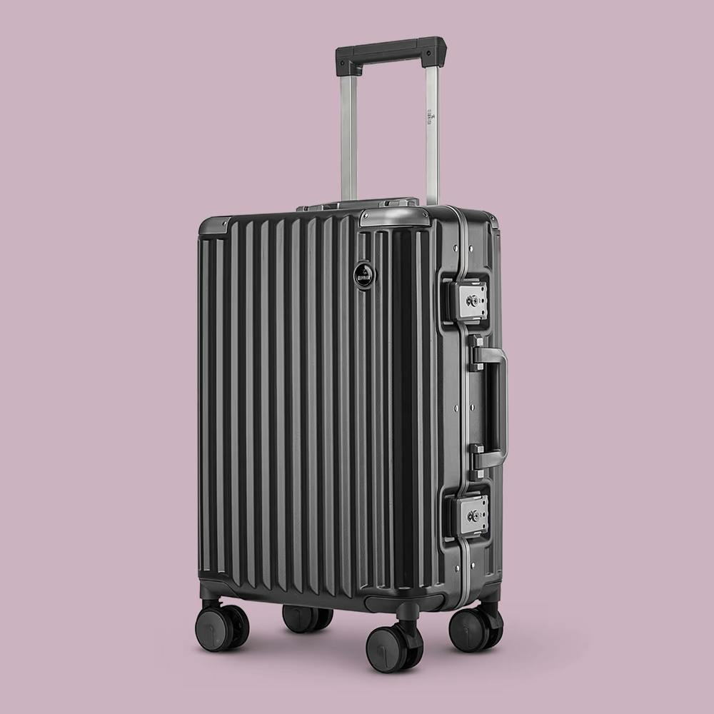 Stark Series Medium Luggage Trolley Bag 8 Wheel-Black