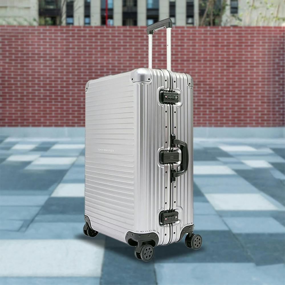 Silver Titanium Medium Hard Luggage Trolley