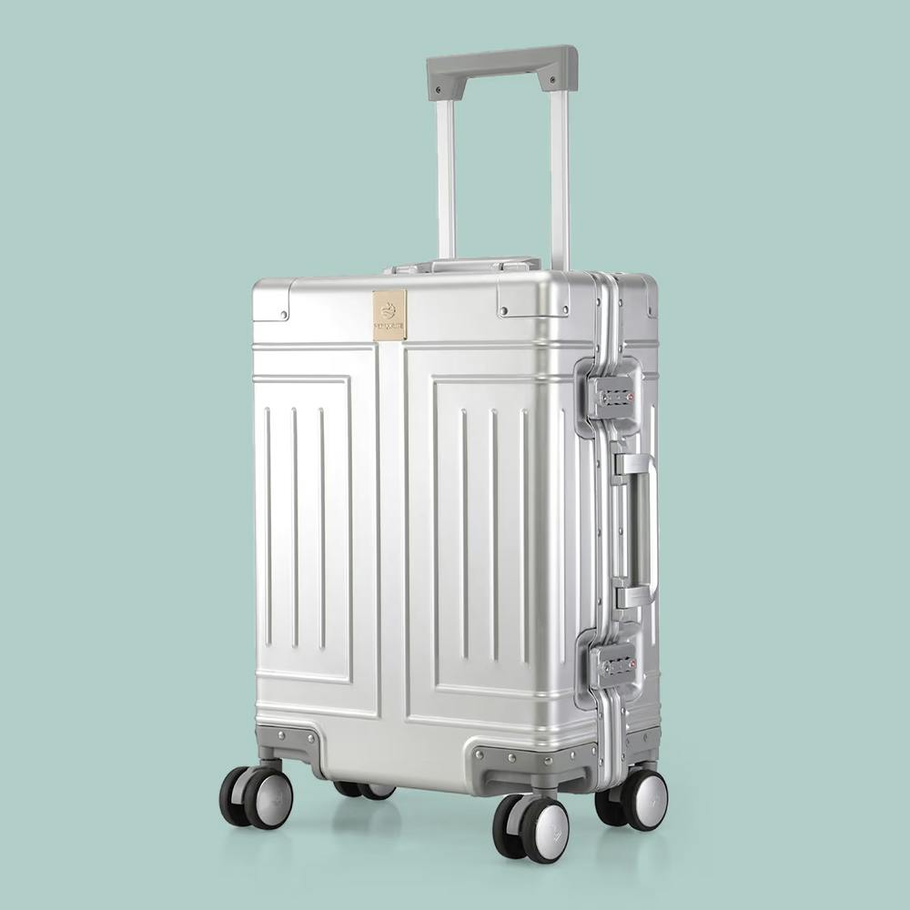 Aluminium Trolly Silver Hard Luggage Bag