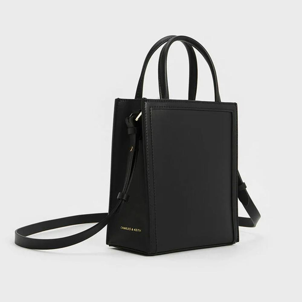 Double Handle Tote Bag - Black