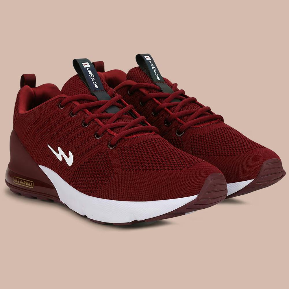 Mike Burgundy Running Shoes For Men