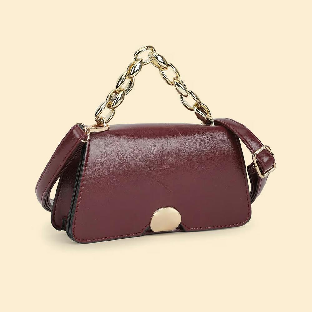 Plain Maroon Sling Bag