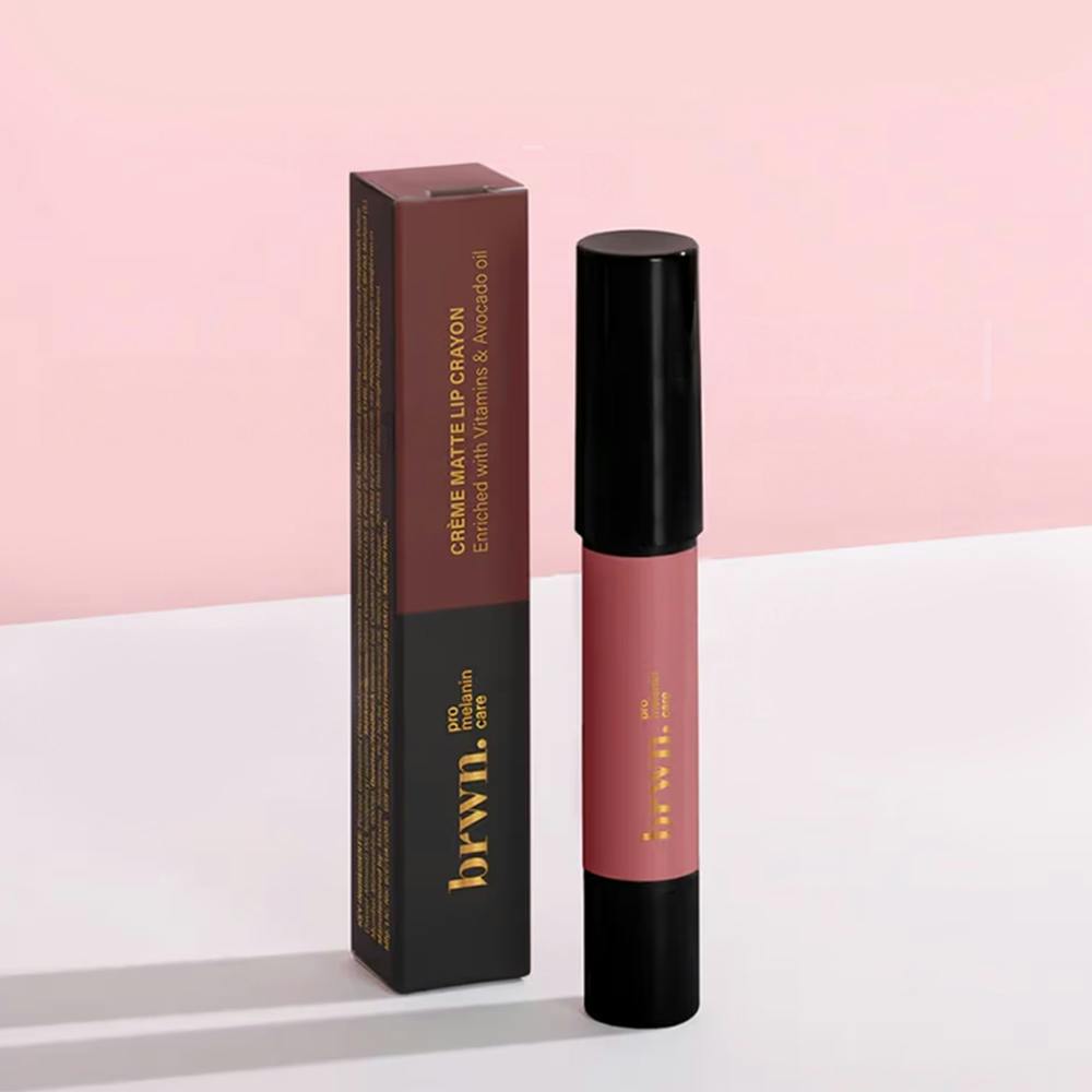 Brwn Lip Crayon Lipstick Creme matte