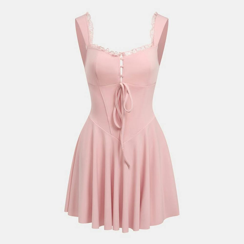 Ruffle A Line Dress