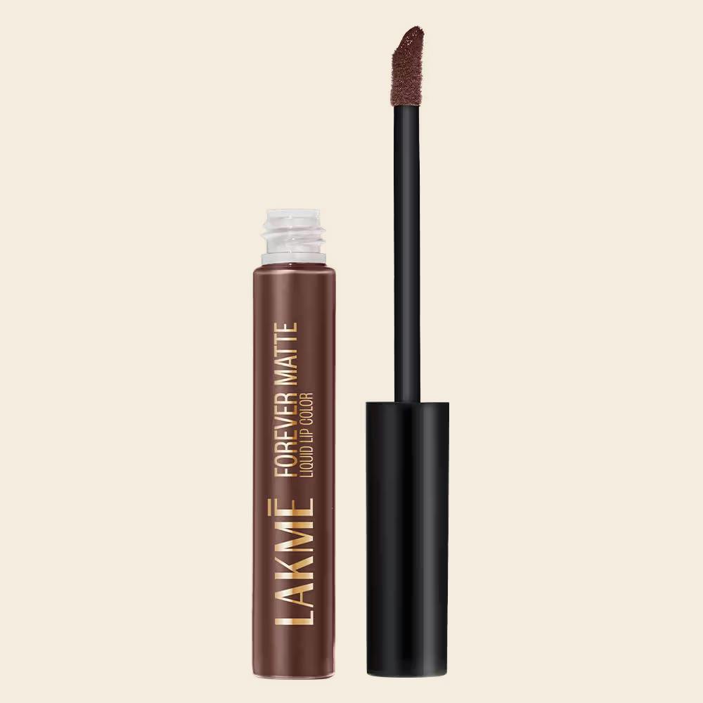 Lakme Forever Matte Liquid Lip Color, 16Hr Lipstick, Lightweight & Transferproof - Brown Espresso