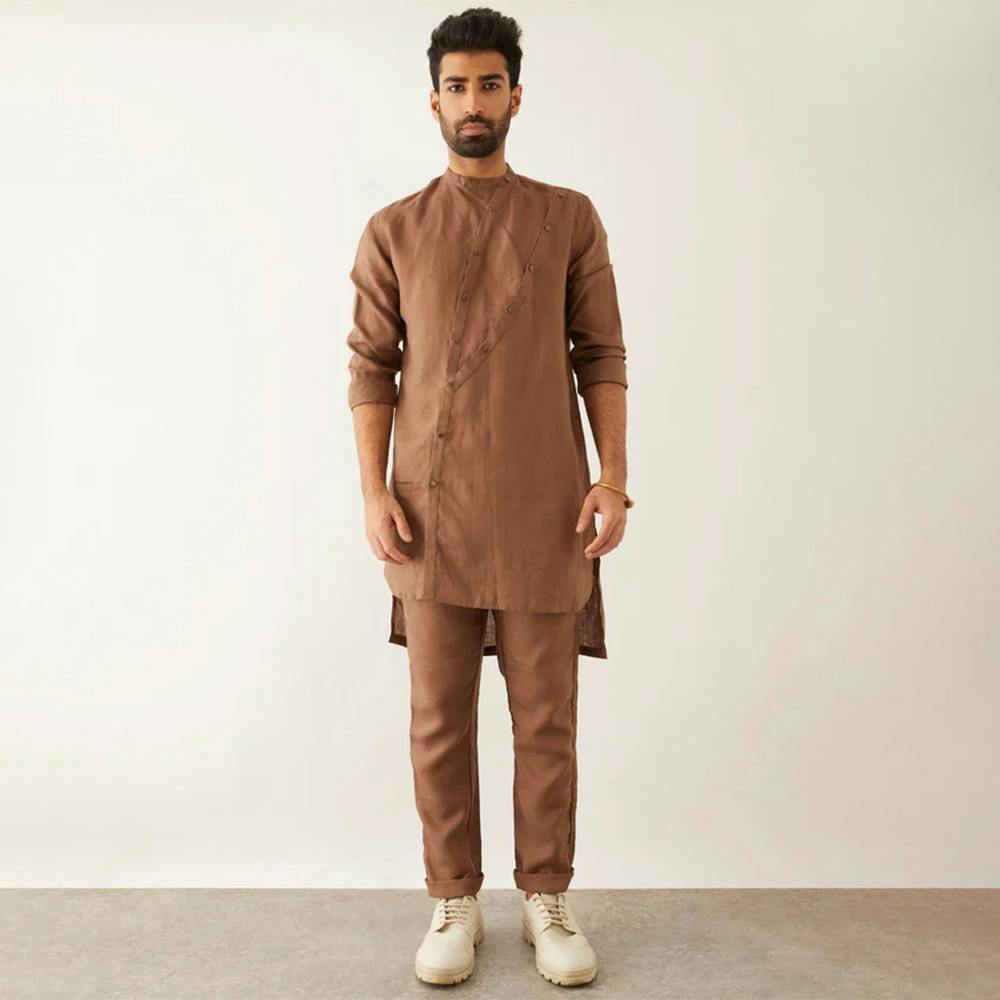 Driss Kurta Set Brown