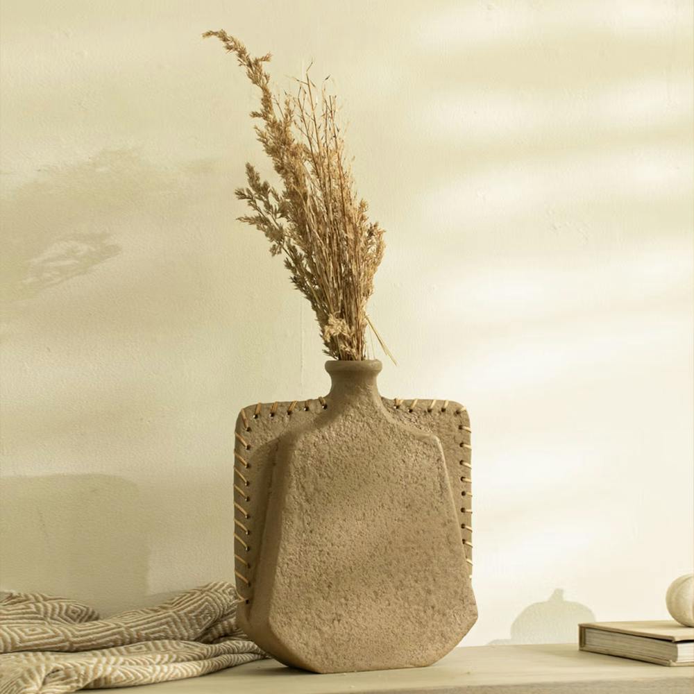 Niraan Ecomix Vase for Living Room and Home Decor with Cane