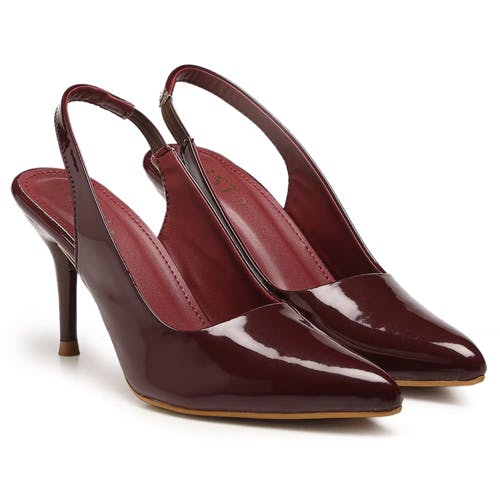 GNIST Pointed Cherry Stiletto Pump Heels