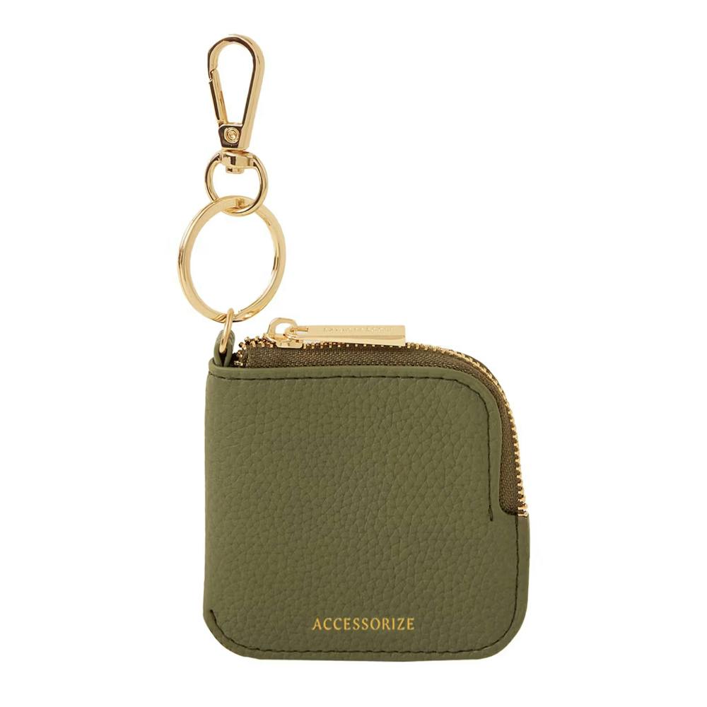 Accessorize London Women Green Keyring Coin Pouch