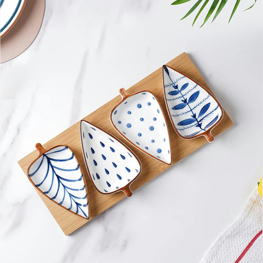 Nestasia Leaf Platter with Tray (Set of 5)