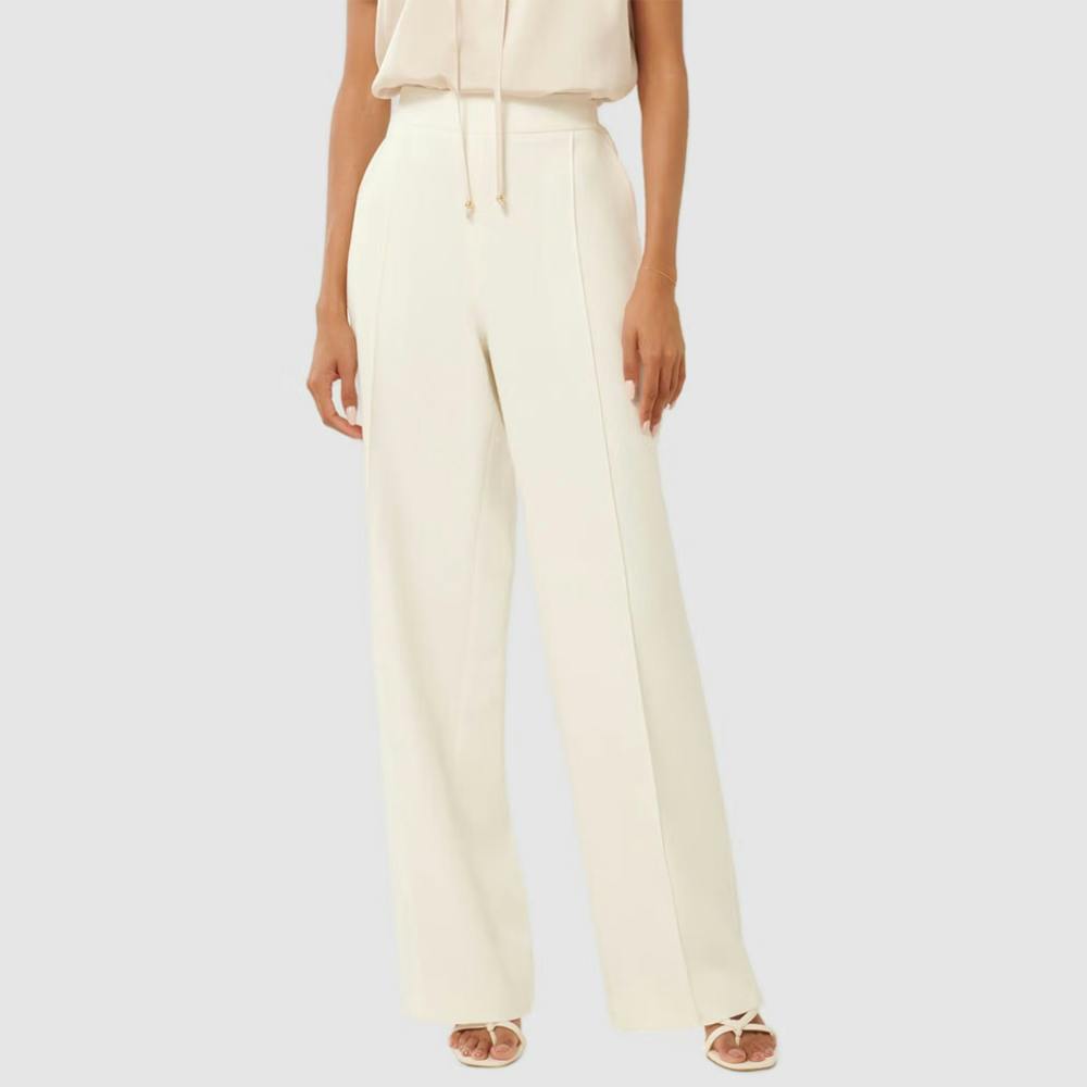 White Solid Trouser