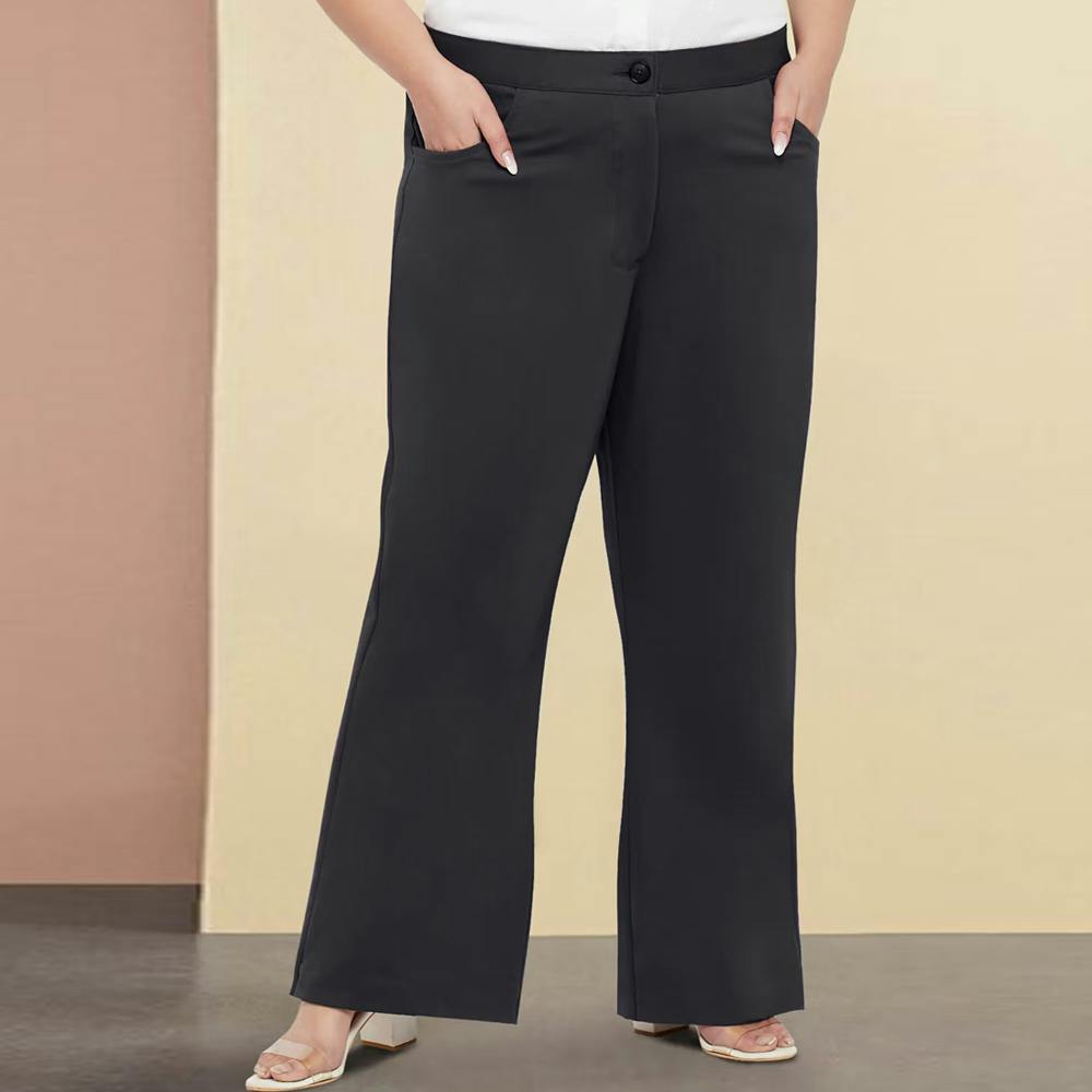 Grey Plus Size Extra Stretch Curve Trouser