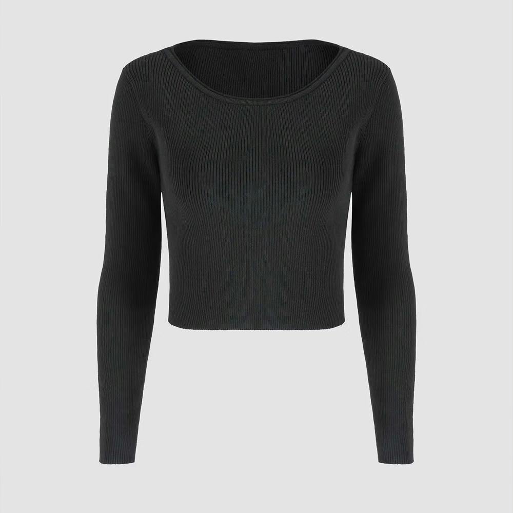 Solid Cut Out Knit Top