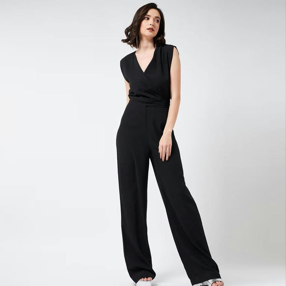 Magre Black Wrap Jumpsuit