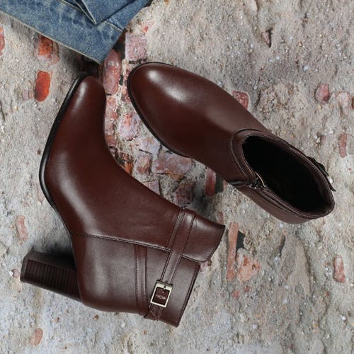 Monrow Solid Brown Block Boots