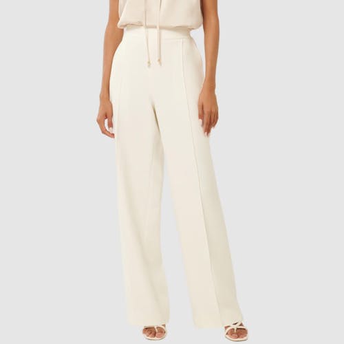 Forever New White Solid Trouser