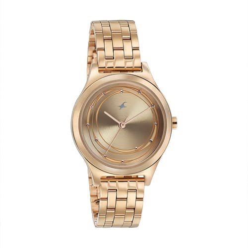 Fastrack Style up 3-0 6152WM01 Rose Gold Dial Analog watch for Women