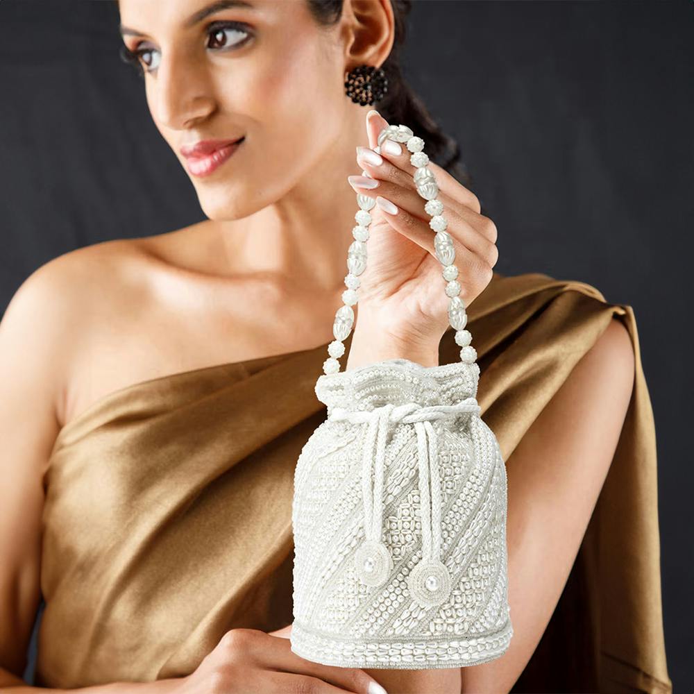 Ethnic Bride Purse With Drawstring