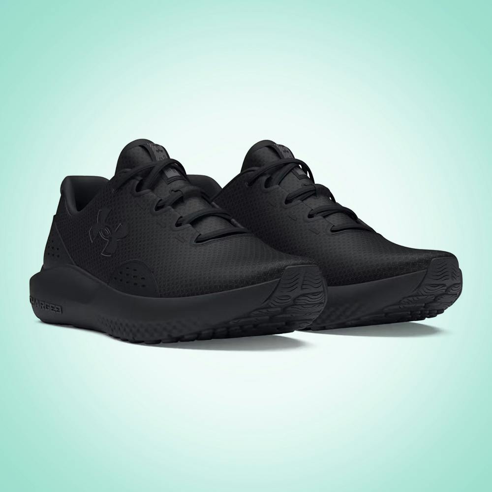 Women W Charged Surge 4 Black Running Shoes