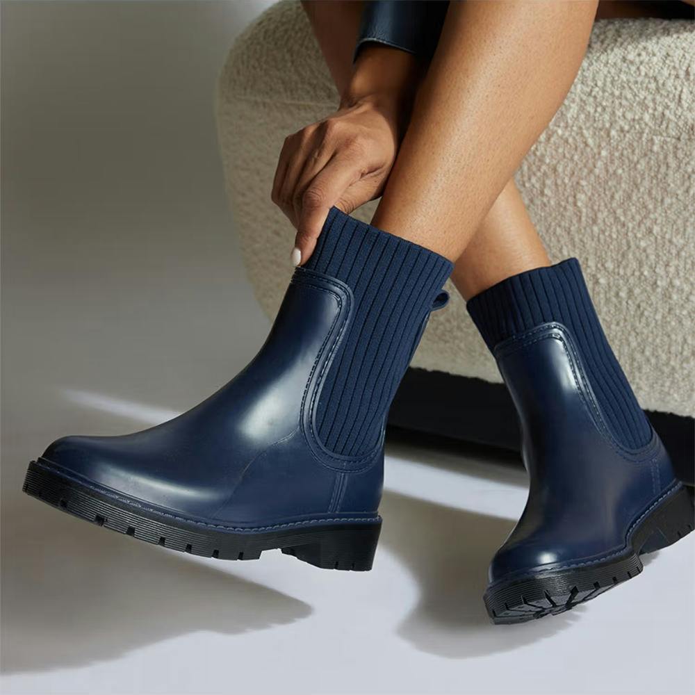 Navy Blue Wellington Boots