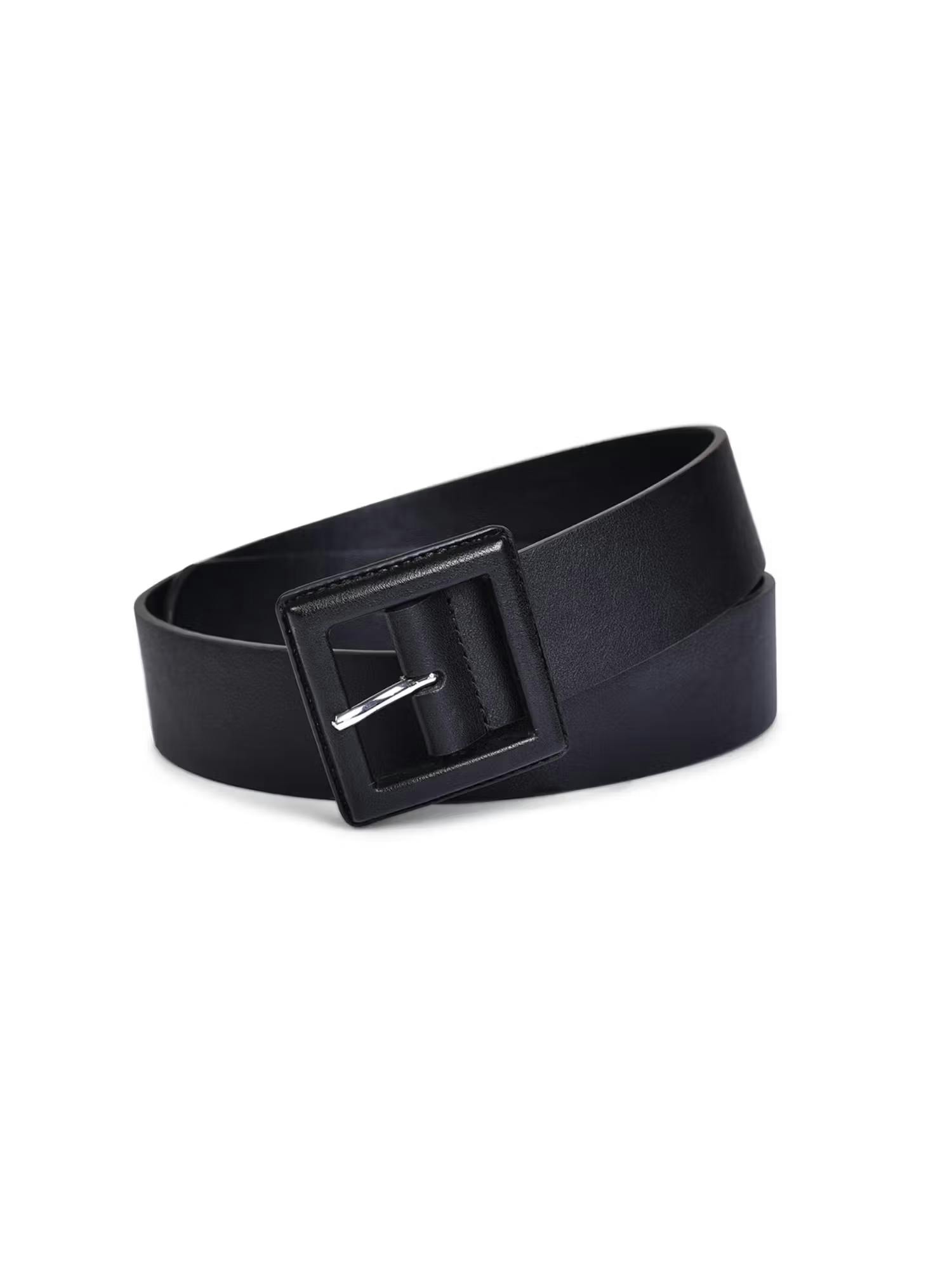 Vegan Leather Black Womens Belt